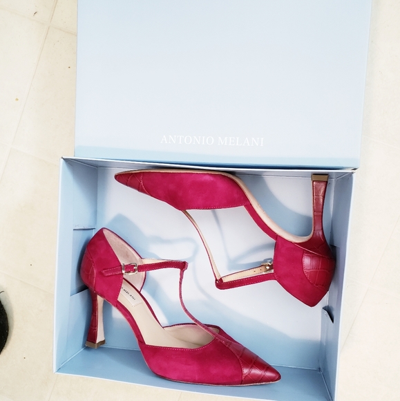 9.5 Antonio Melani "Sariano" ankle straps heels - Picture 10 of 12